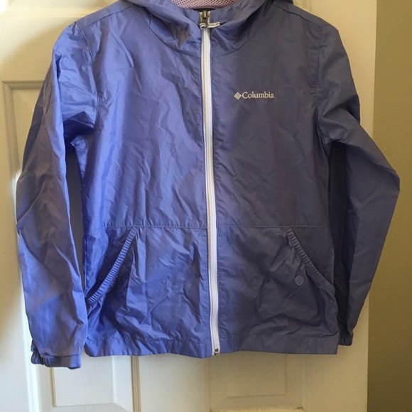 Columbia purple windbreaker jacket with hood size 10/12 - Picture 2 of 8